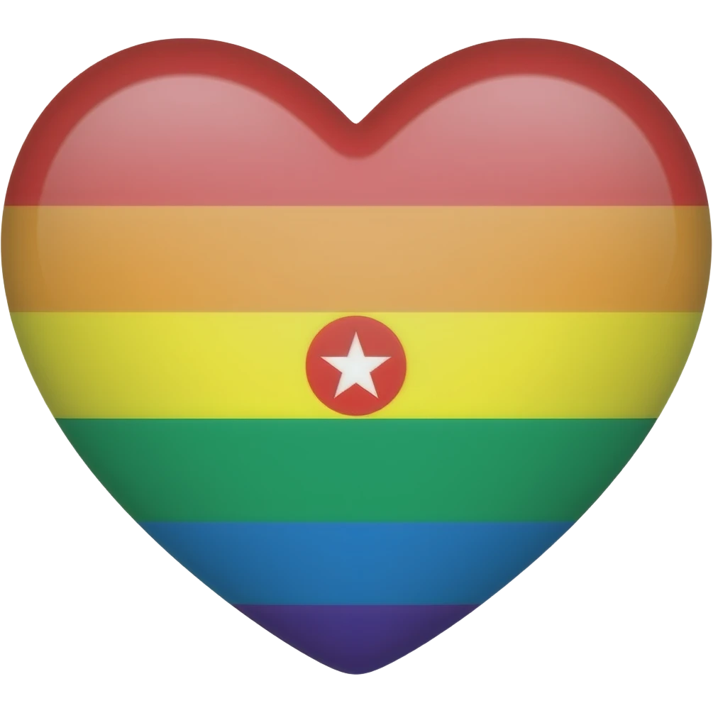 Progress flag heart red, orange, yellow, green, blue, violet, white, pink, light blue, brown, black emoji