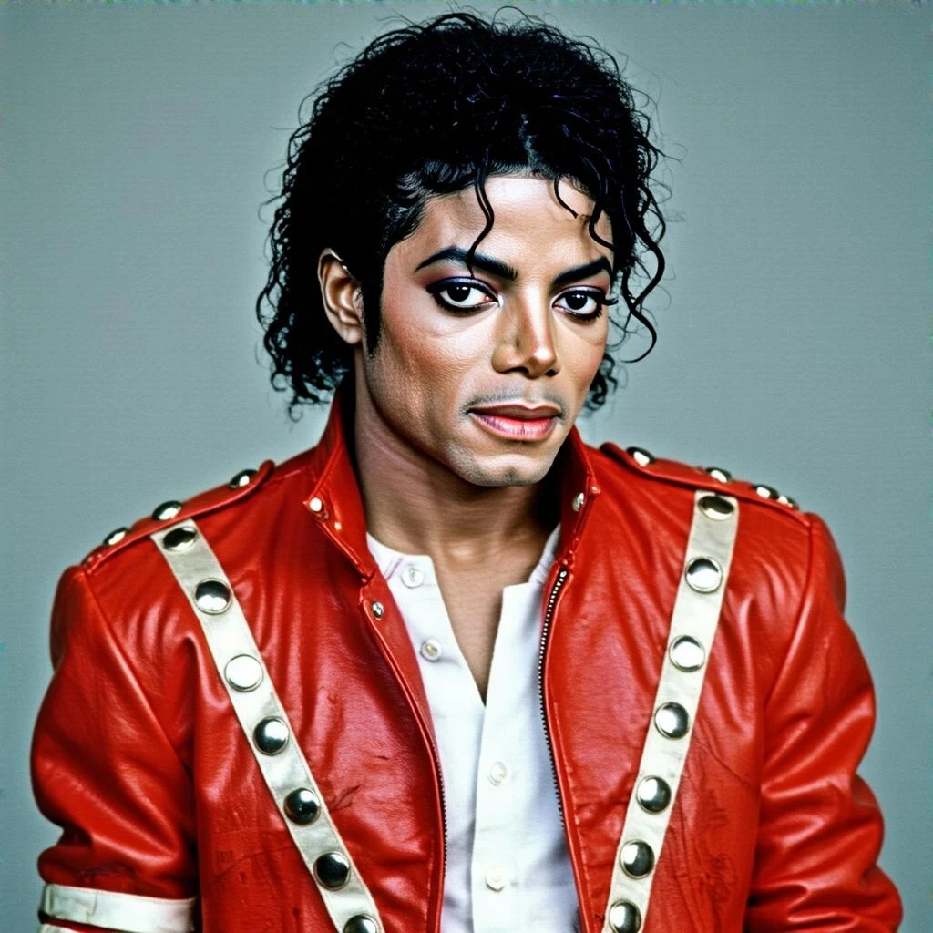 Michael Jackson wearing his Thriller jacket emoji
