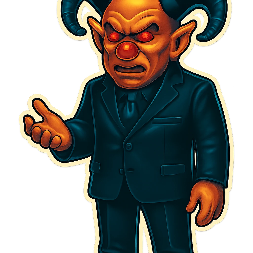 Render this image in retro sticker style, no border, transparent background. emoji