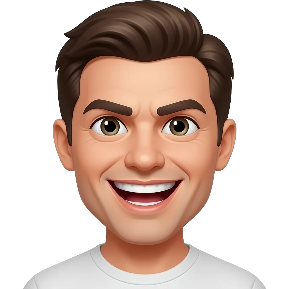 Een emoji die zo precies muhahahahhaha zegt emoji