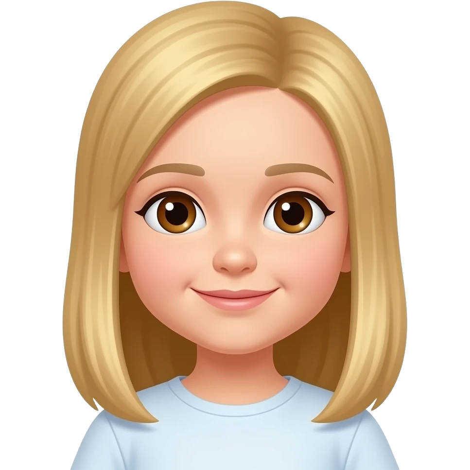 Stunning little 4 year old girl blonde straight hair no bangs brown eyes emoji