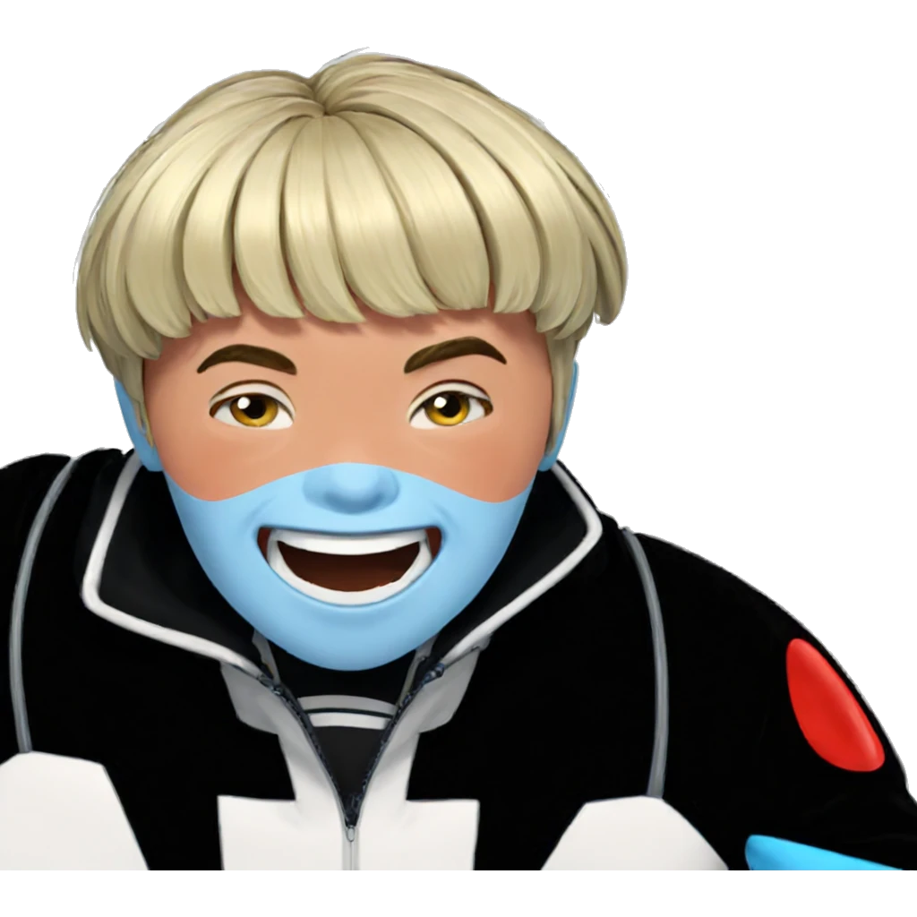 blue skinned boy smiling emoji