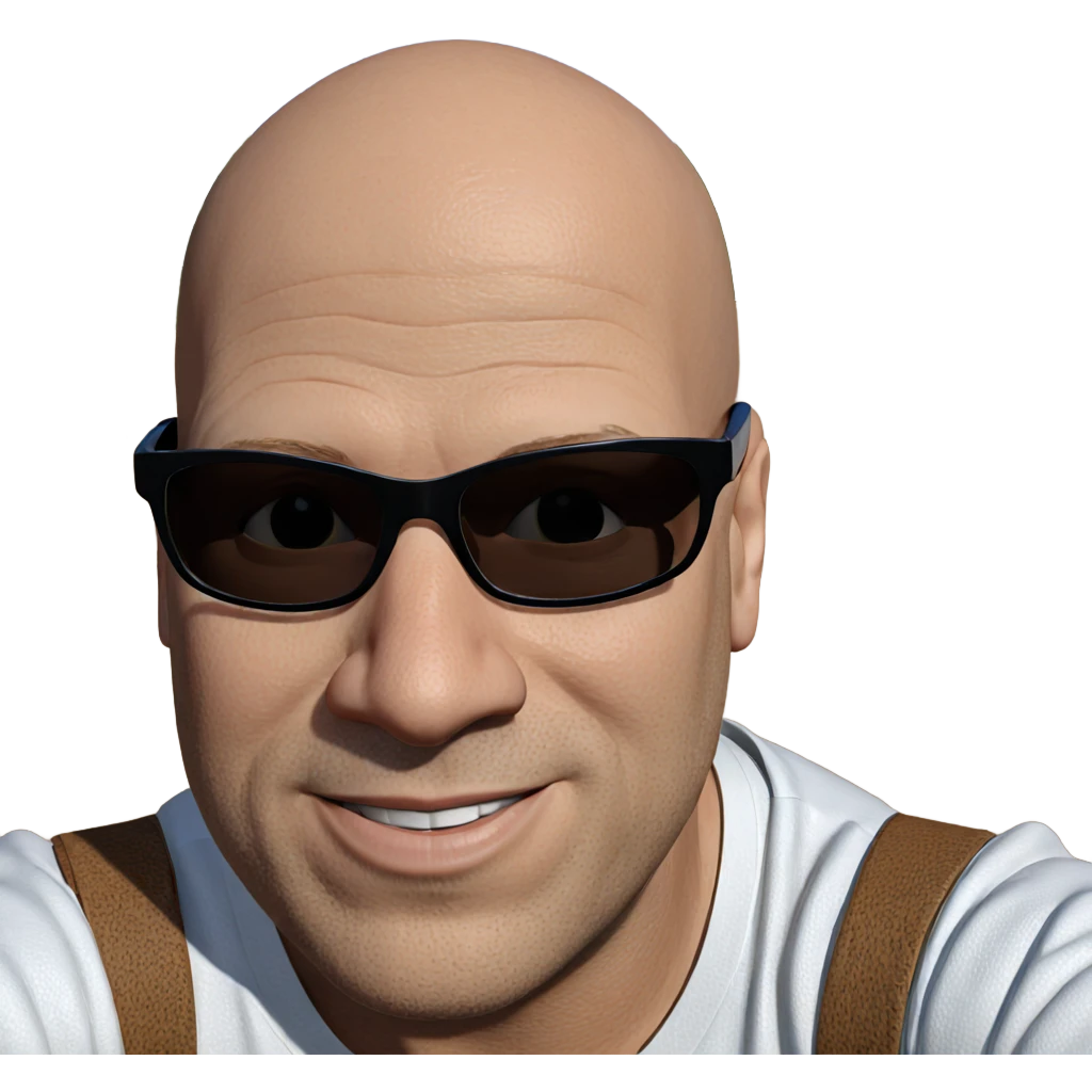bald man in white shirt emoji