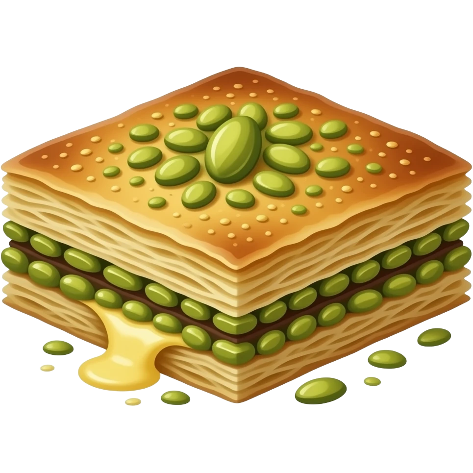 Knafeh pistachio cheese flavoured emoji