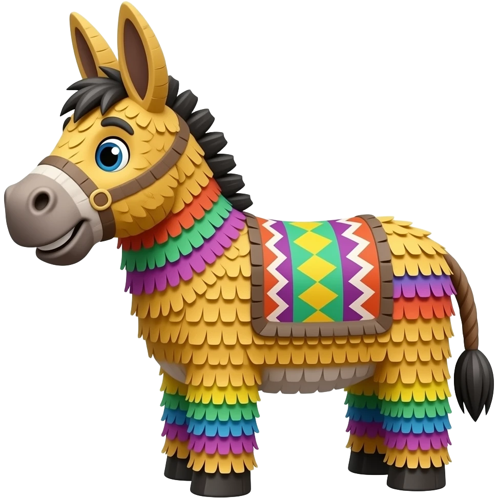 animated colorful mexican donkey pinata emoji