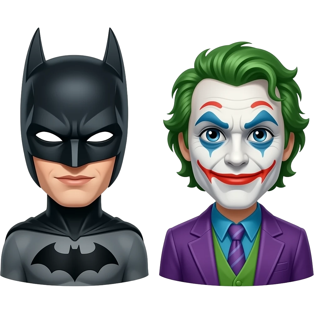 Batman and joker emoji