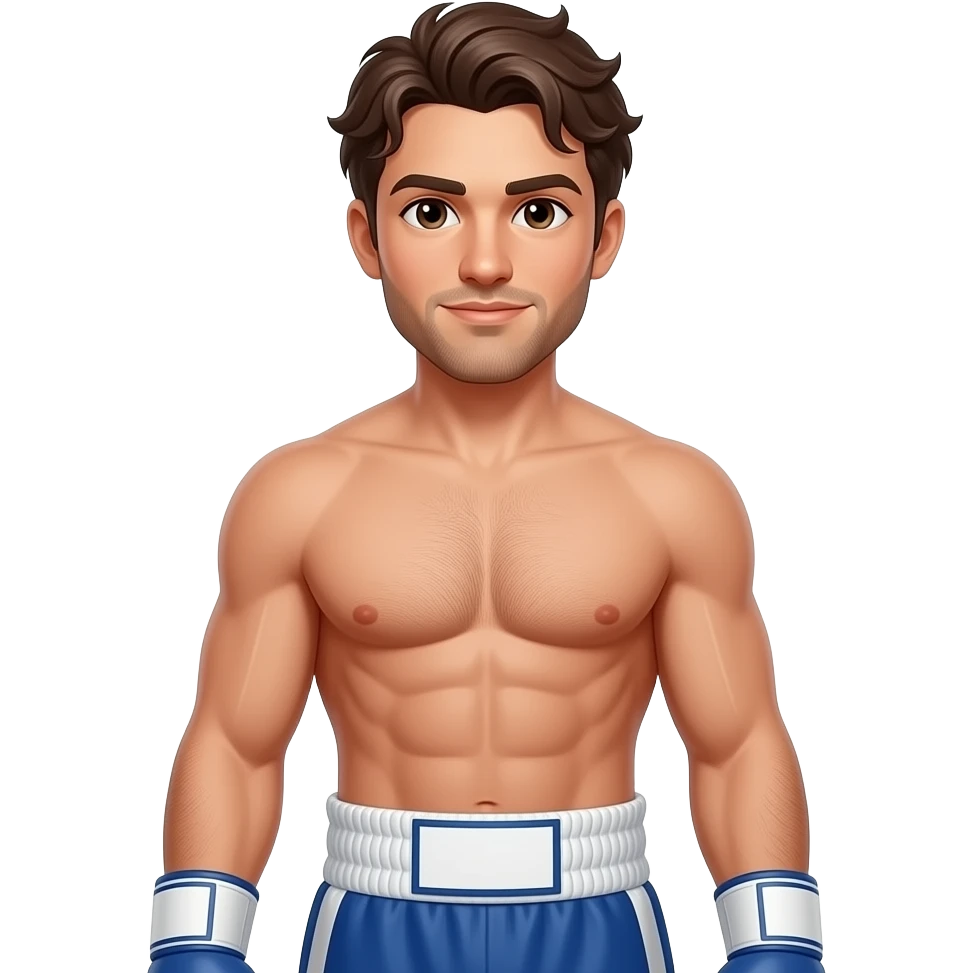 Adulto test morena pelo ondulado baremando boxeo emoji