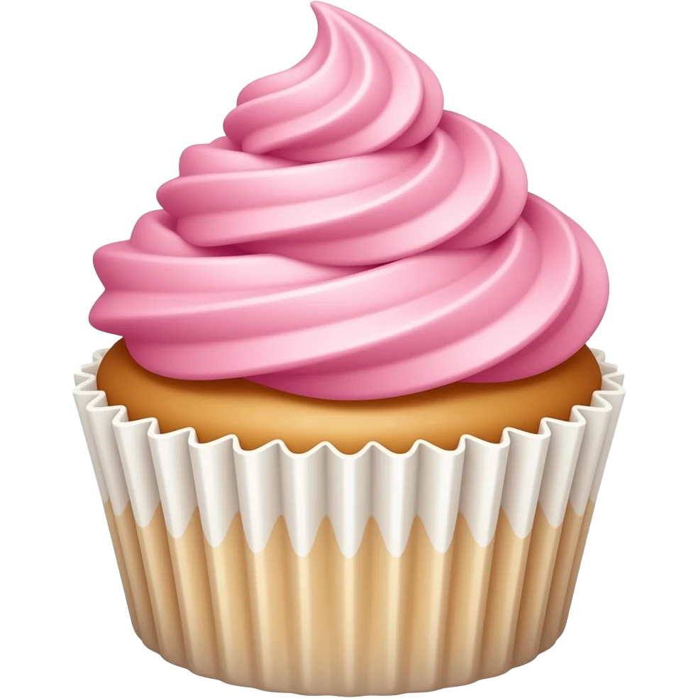 Cupcake with pink icing emoji