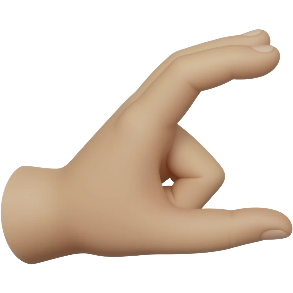 hand making the shape of an L shape emoji