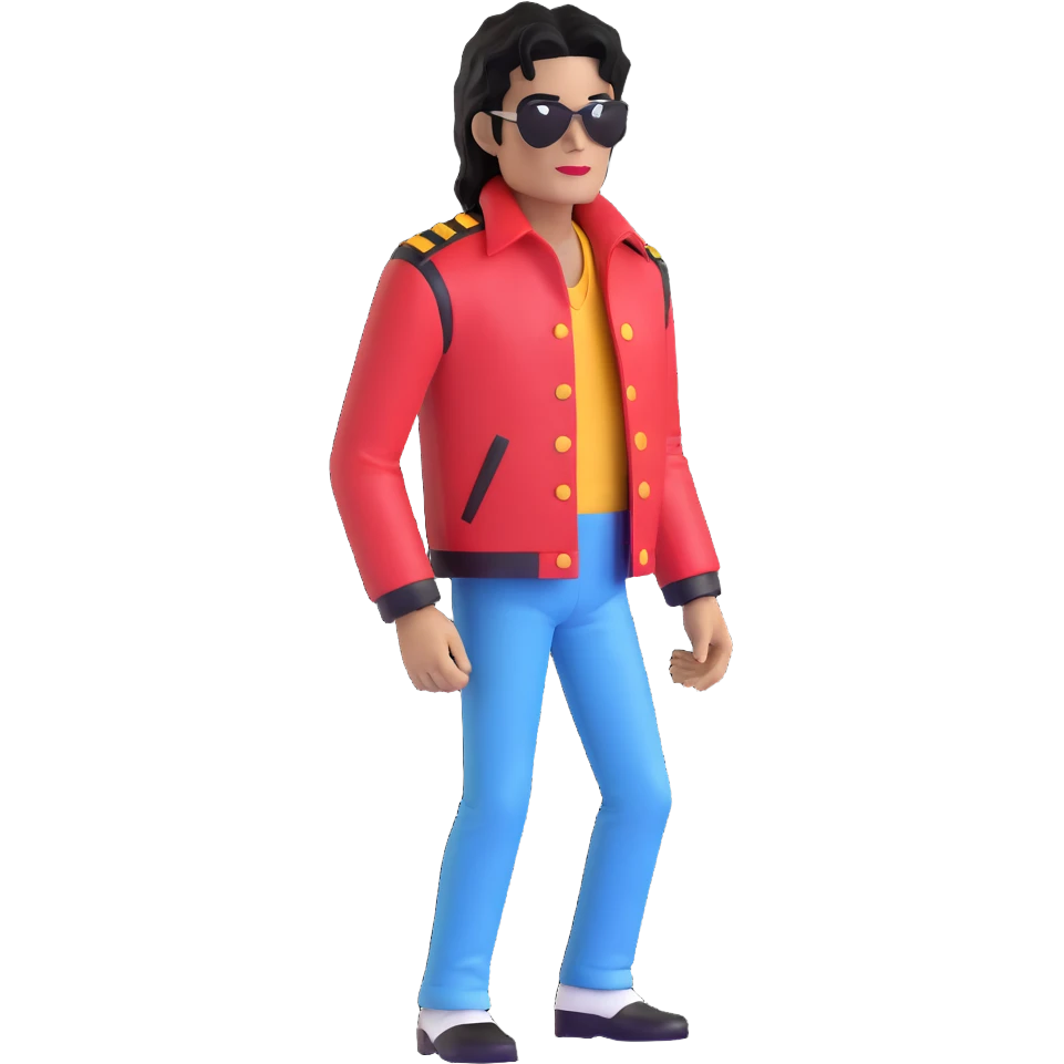 Michael Jackson with his Thriller jacket emoji