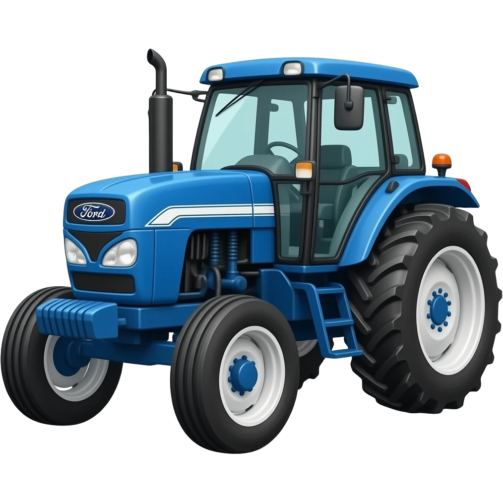 Blue ford 4100 tractor emoji