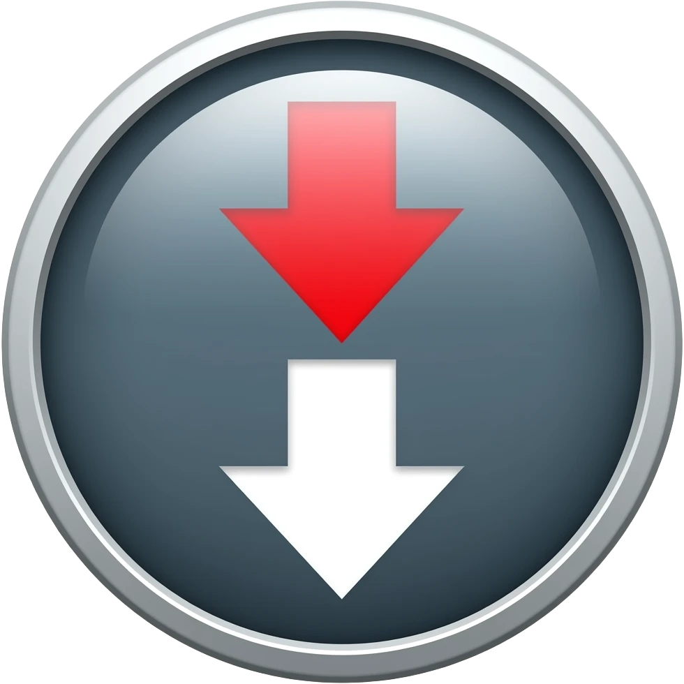 can you make it a classic roblox rebirth emoji with two arrows that come down and a bit around. the top on red the bottom on ewhite emoji