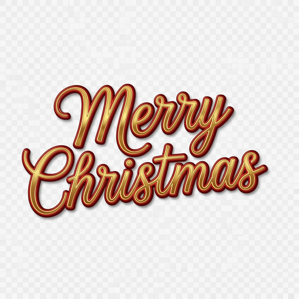 Merry christmas text, remove background emoji