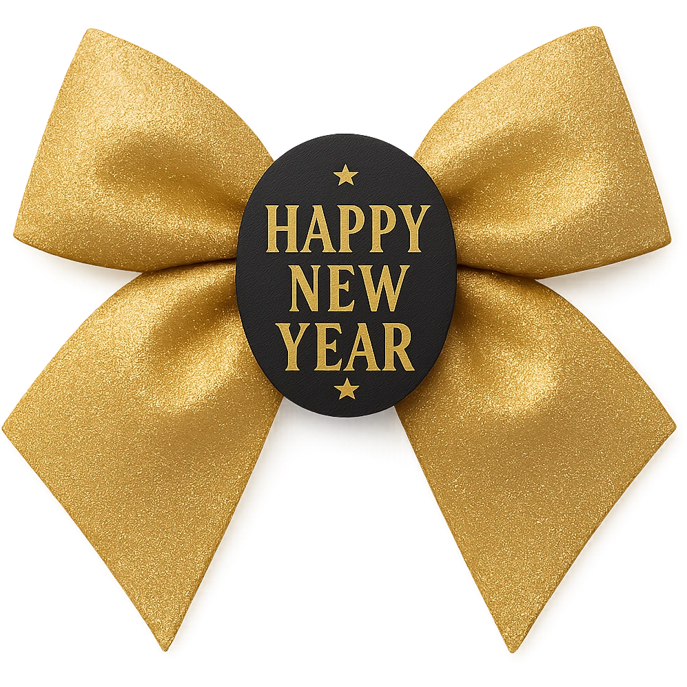 New year bow, remove background emoji