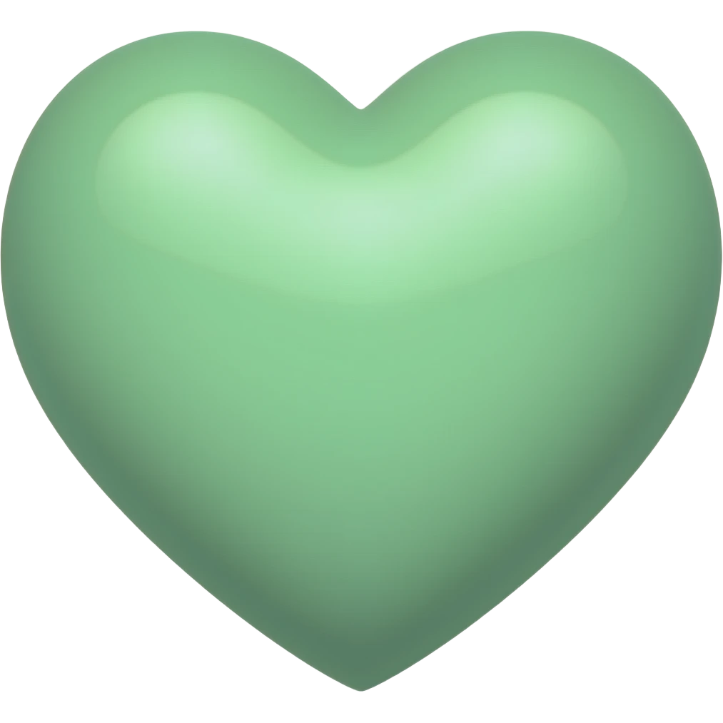 Pastel green heart emoji