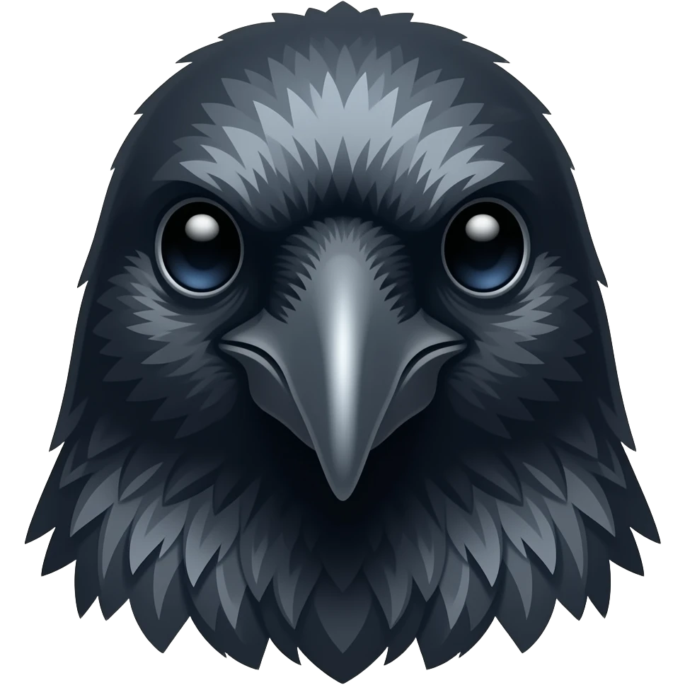 white crow head emoji