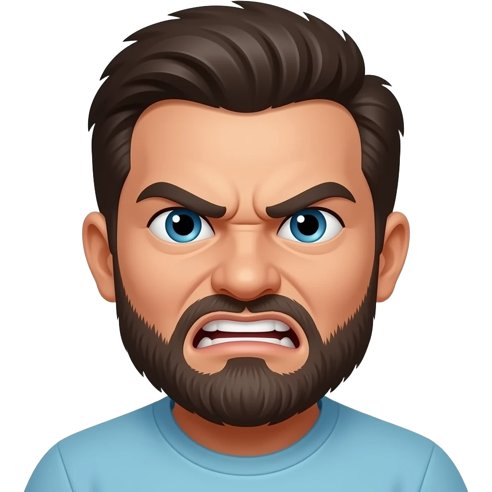 Angry biting emoji
