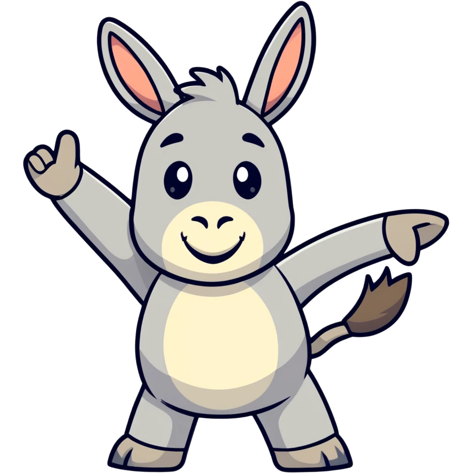 Donkey giving the ok hand signal emoji