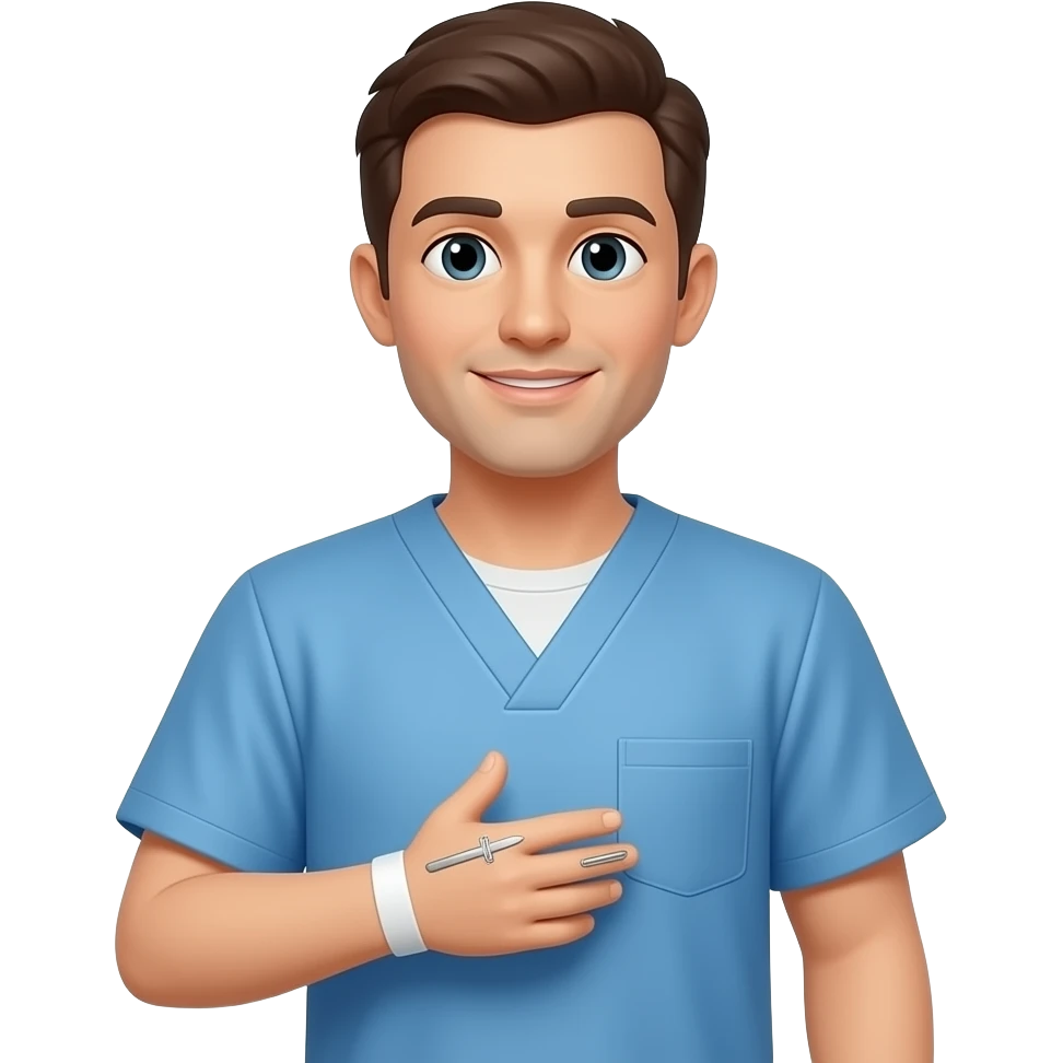 husband having hand surgery emoji