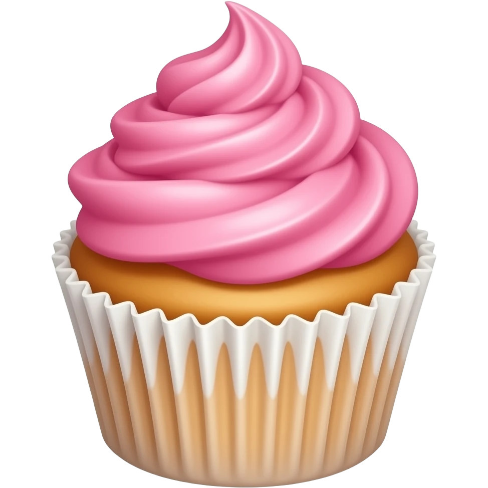 Cupcake with pink icing emoji