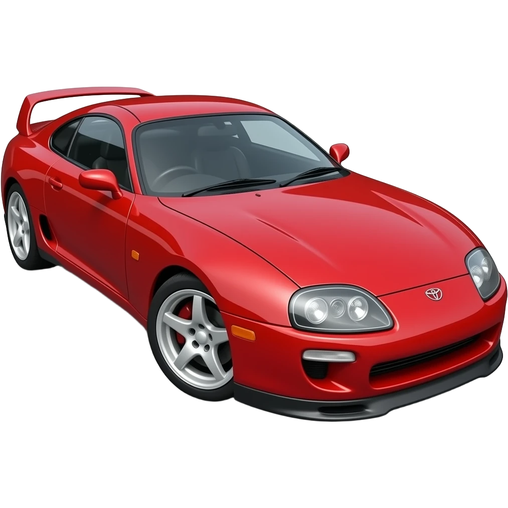1994 Toyota Supra RS red, angled view emoji