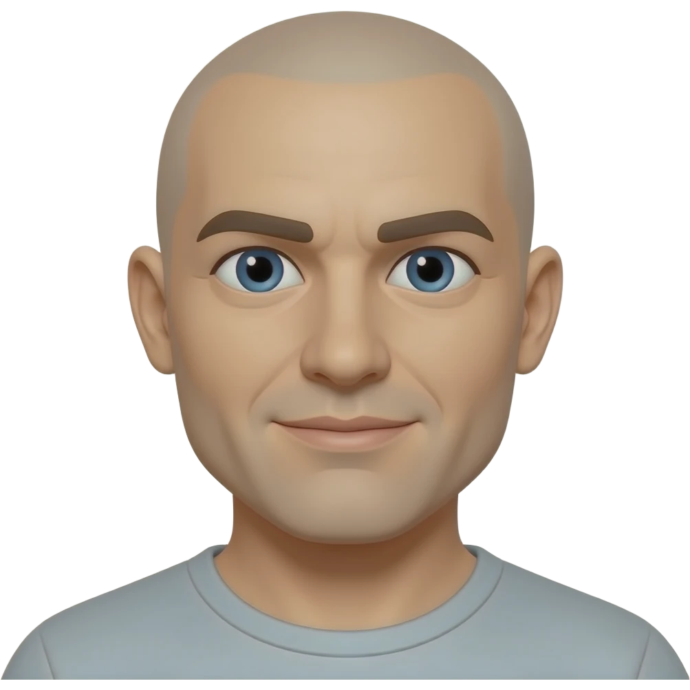 Bald Man (Light Skin Tone) emoji