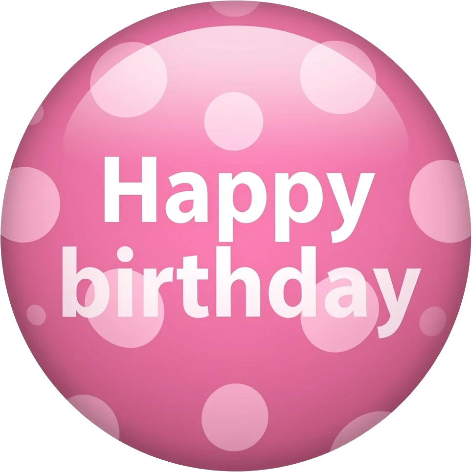 PINK POLKA DOT  HAPPY BIRTHDAY emoji