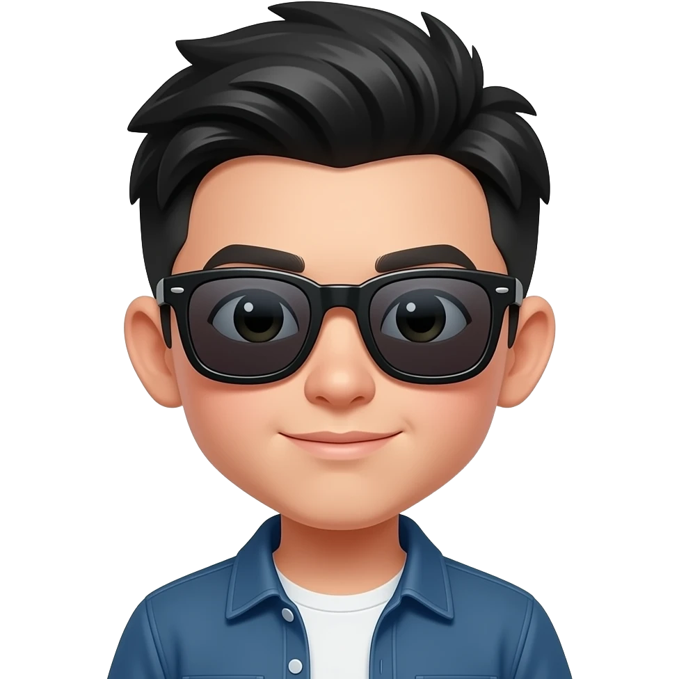 chinese spleetoog nonchalant boy met zonnebril emoji