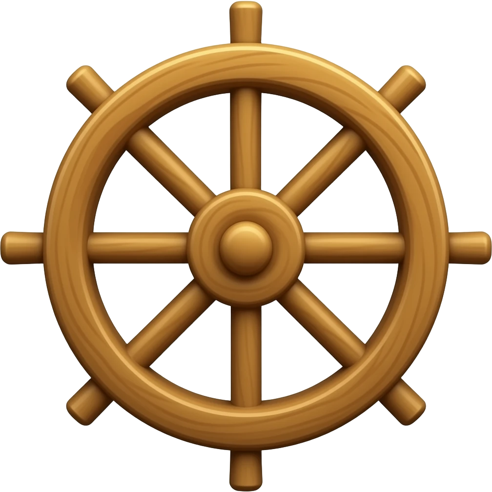 Wooden wheel emoji