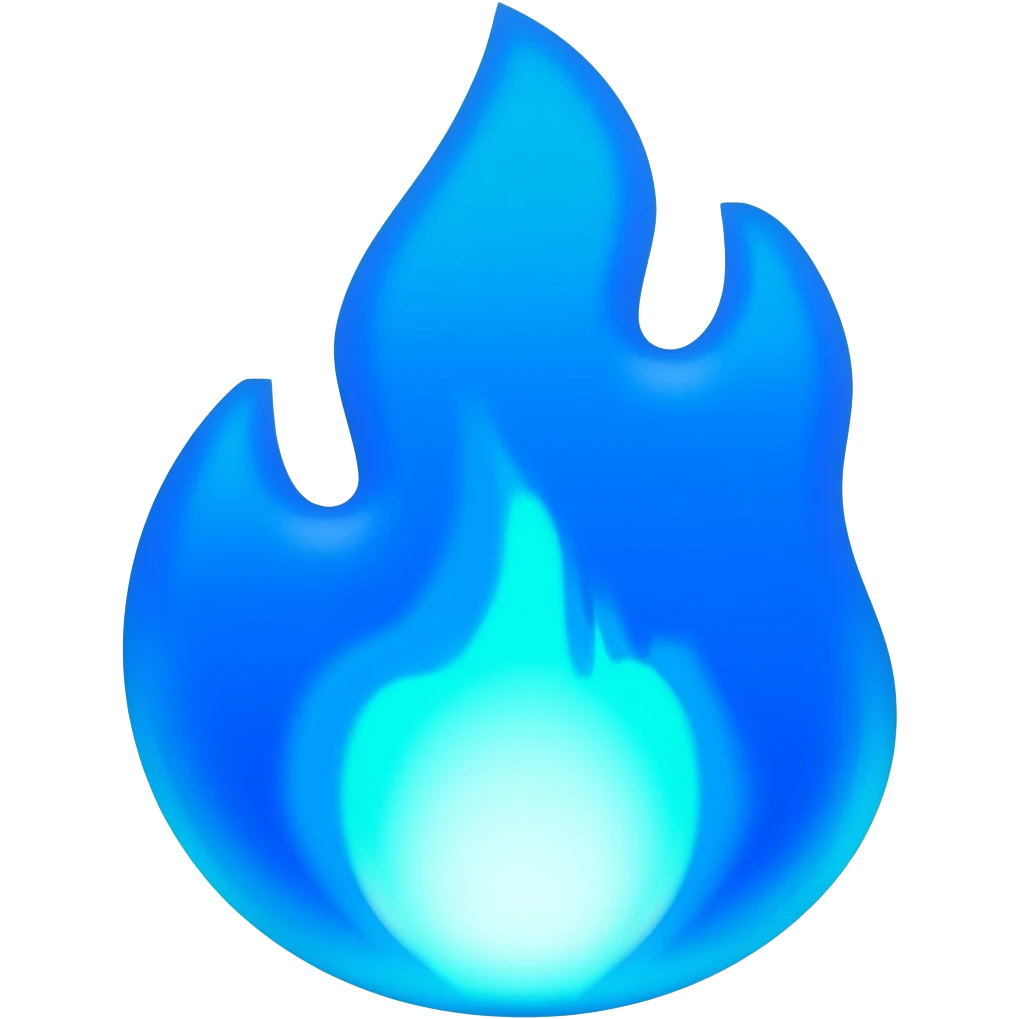 make a blue fire emoji symbolizing power emoji