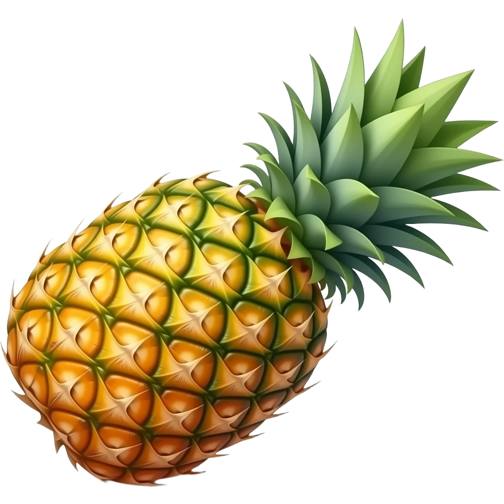 Pineapple with top pointing towards the floor emoji