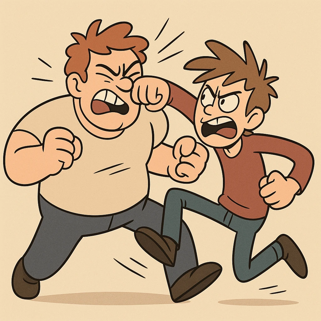 two people brawling, energetic, expressive, cartoon style emoji