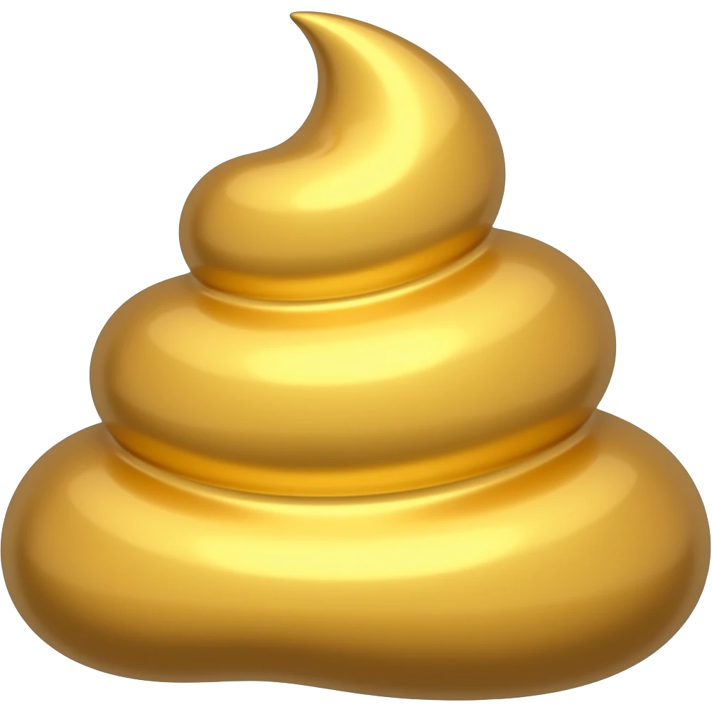 Golden poop emoji