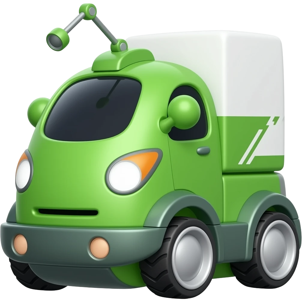 green delivery robot emoji