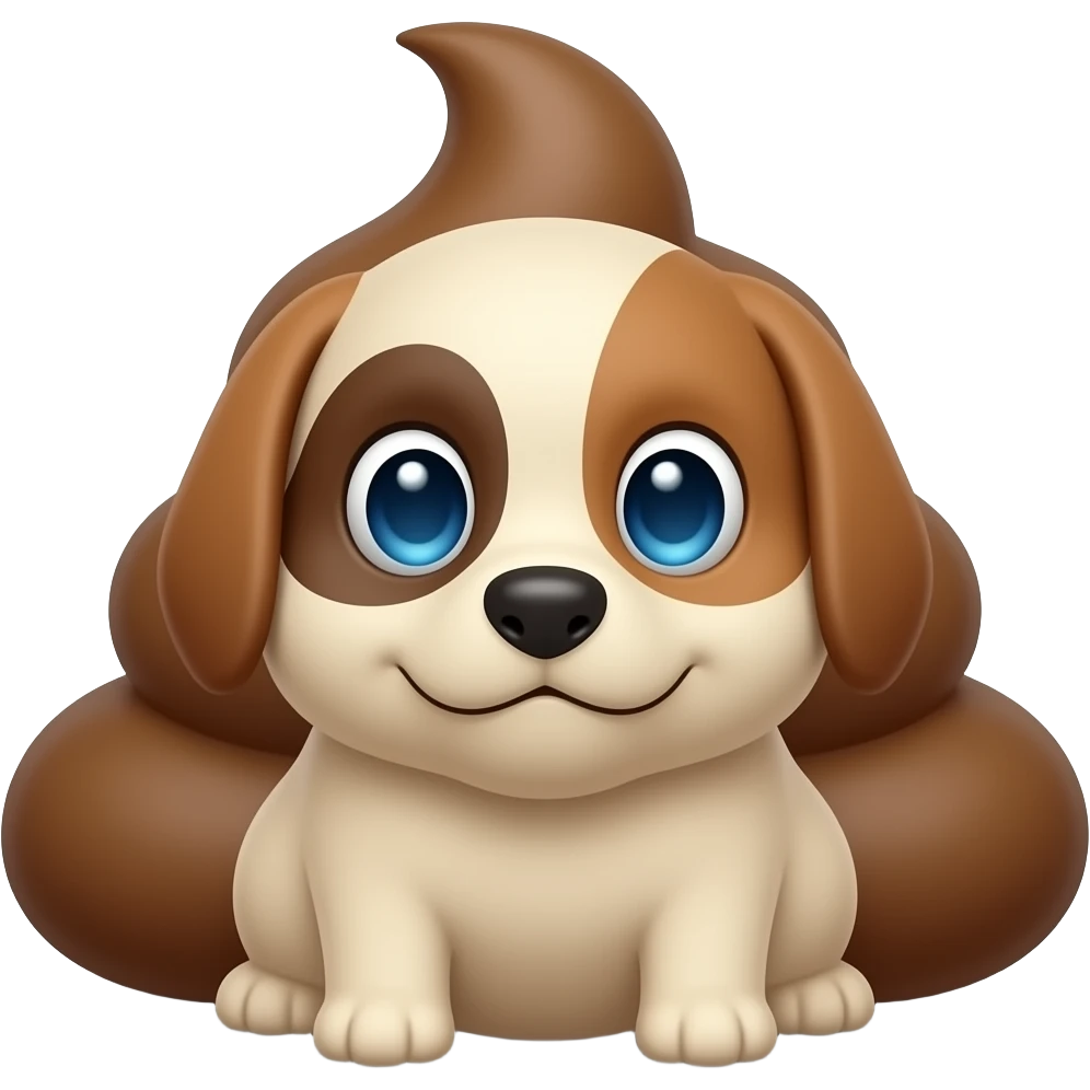 poop shaped puppy dog blue eyes emoji