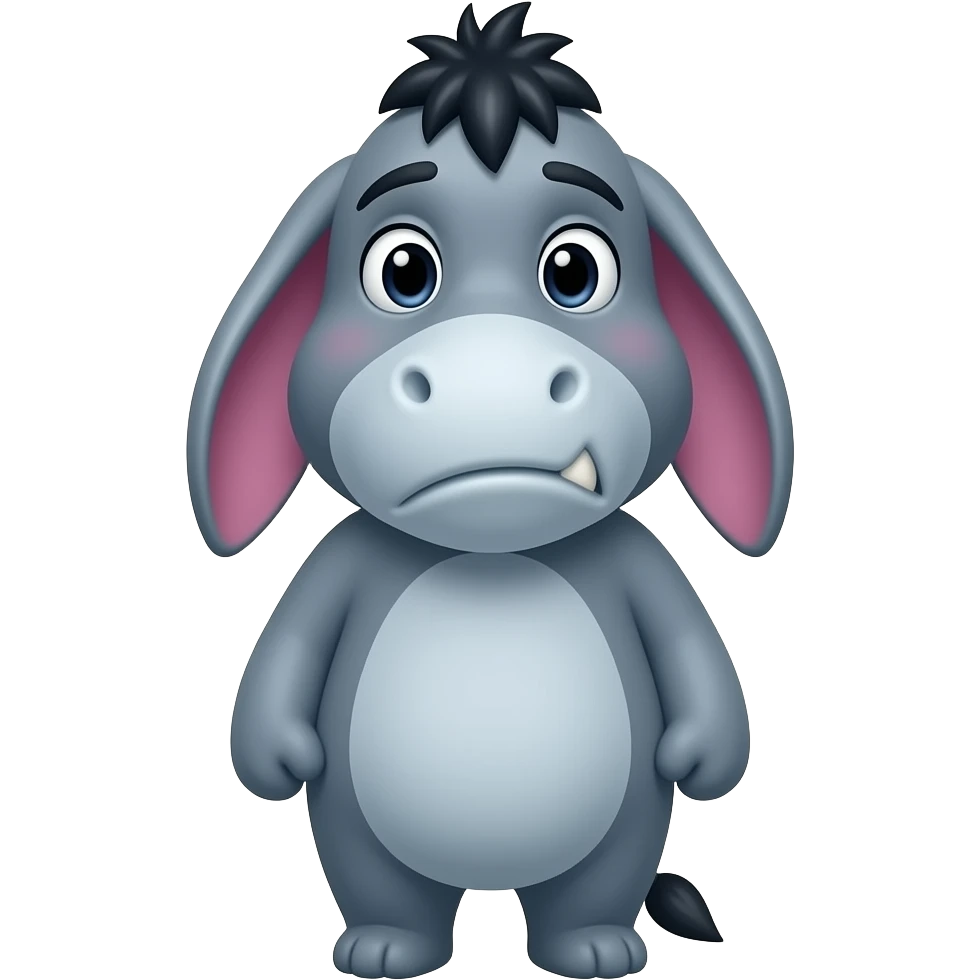 eeyore very grumpy emoji