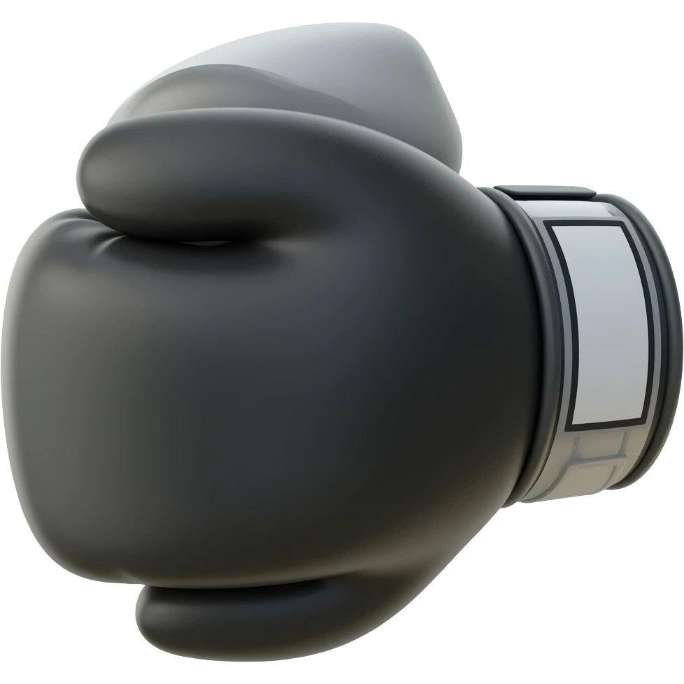 Black boxing glove emoji