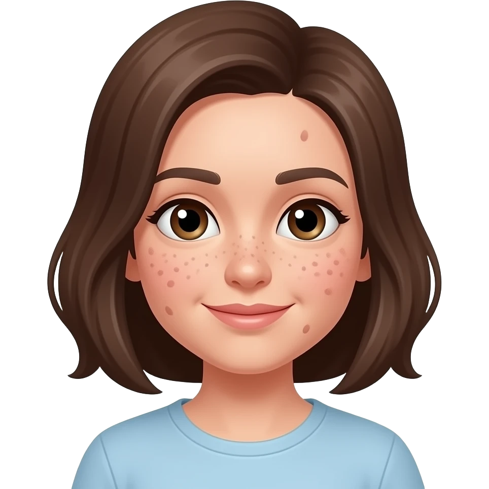 девушка с выспаниями на лице emoji