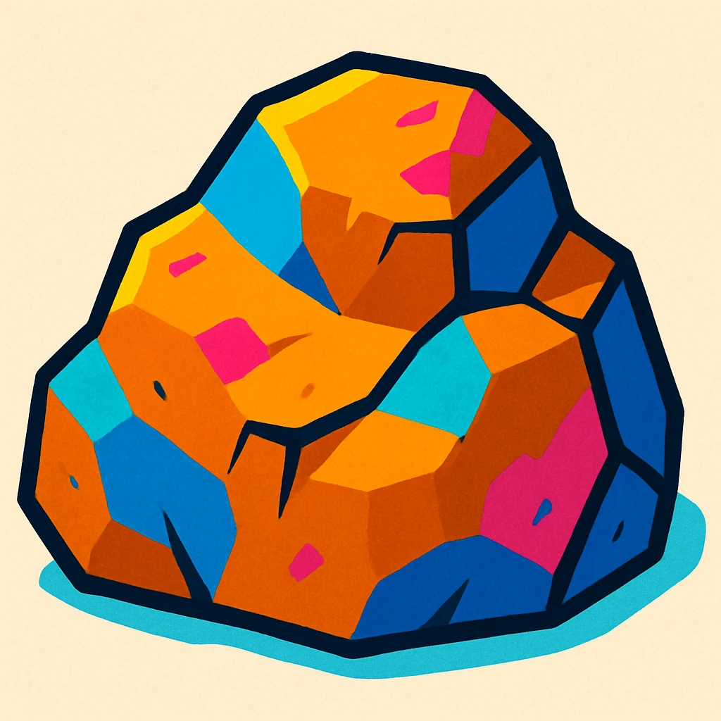 a rock emoji