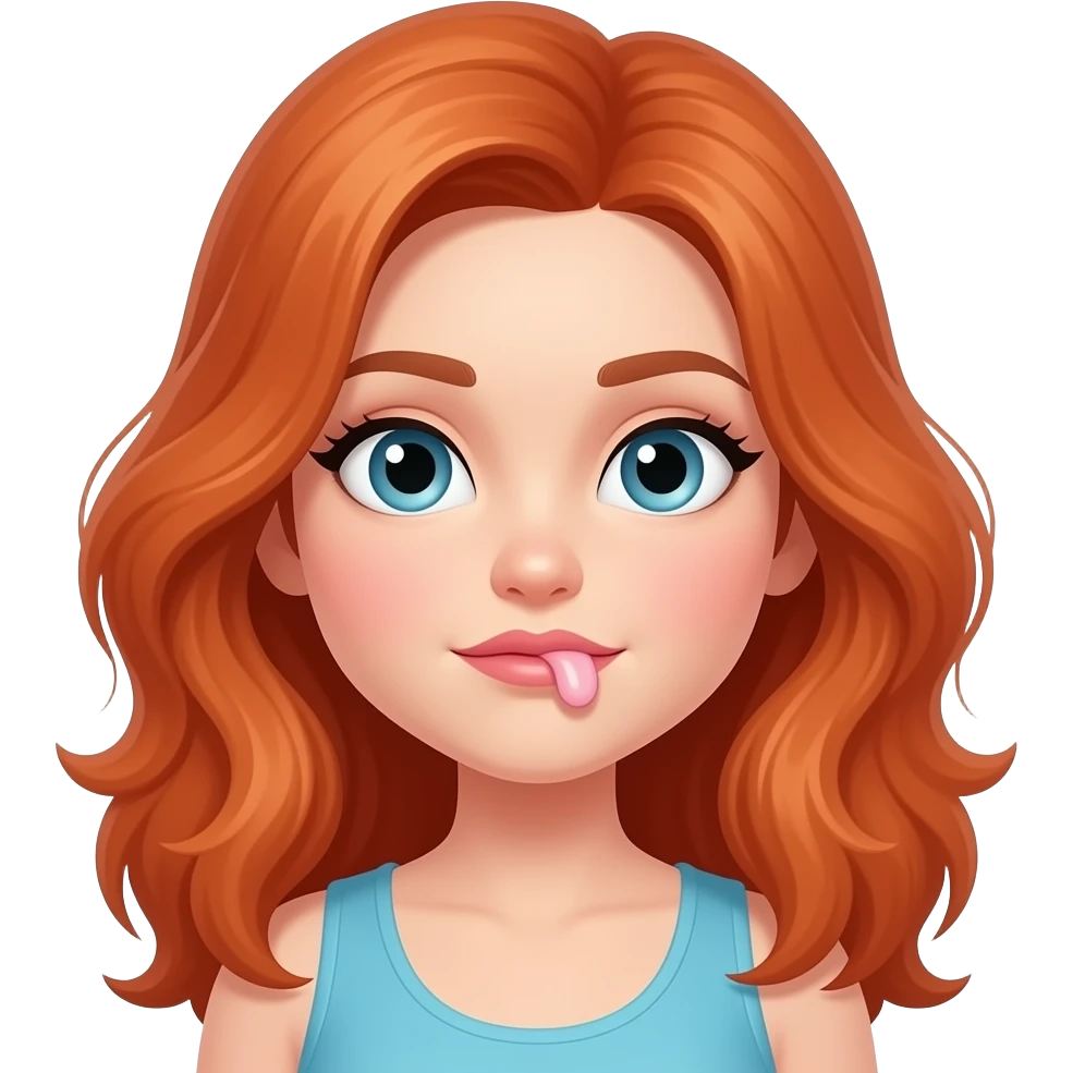 Female redhead tit wank emoji