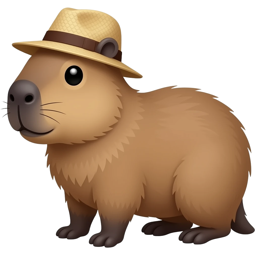 capybara with hat emoji
