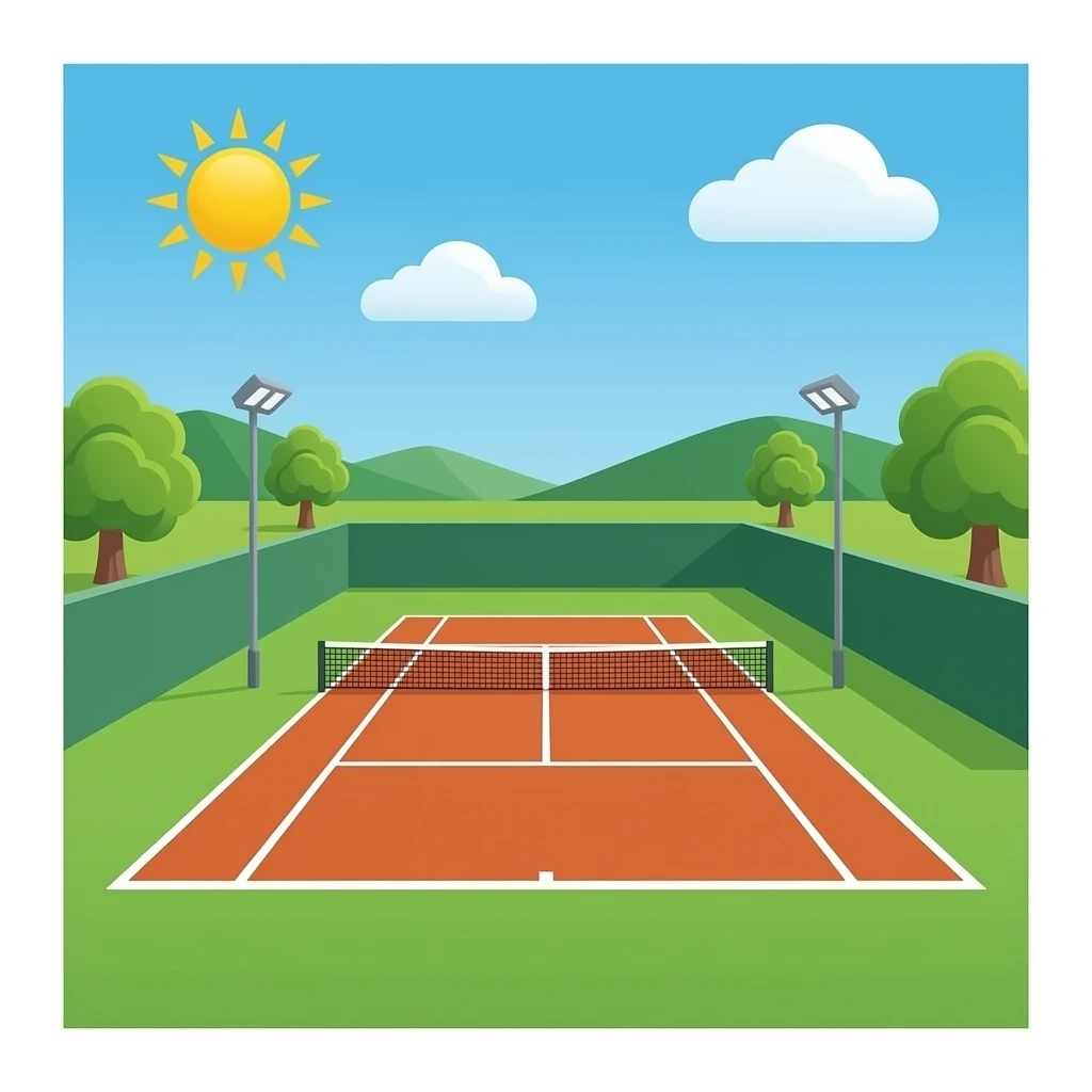 Tennis court emoji