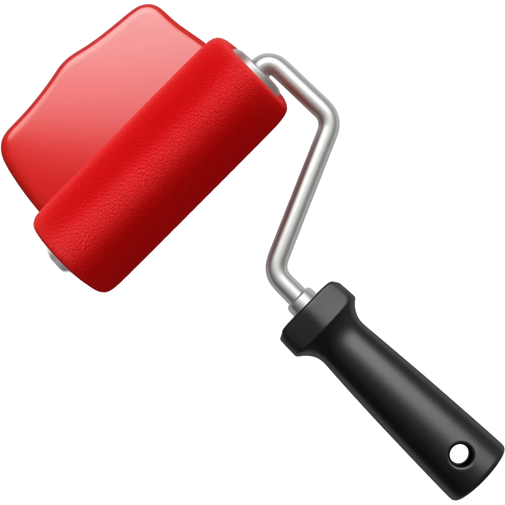 paint roller red emoji
