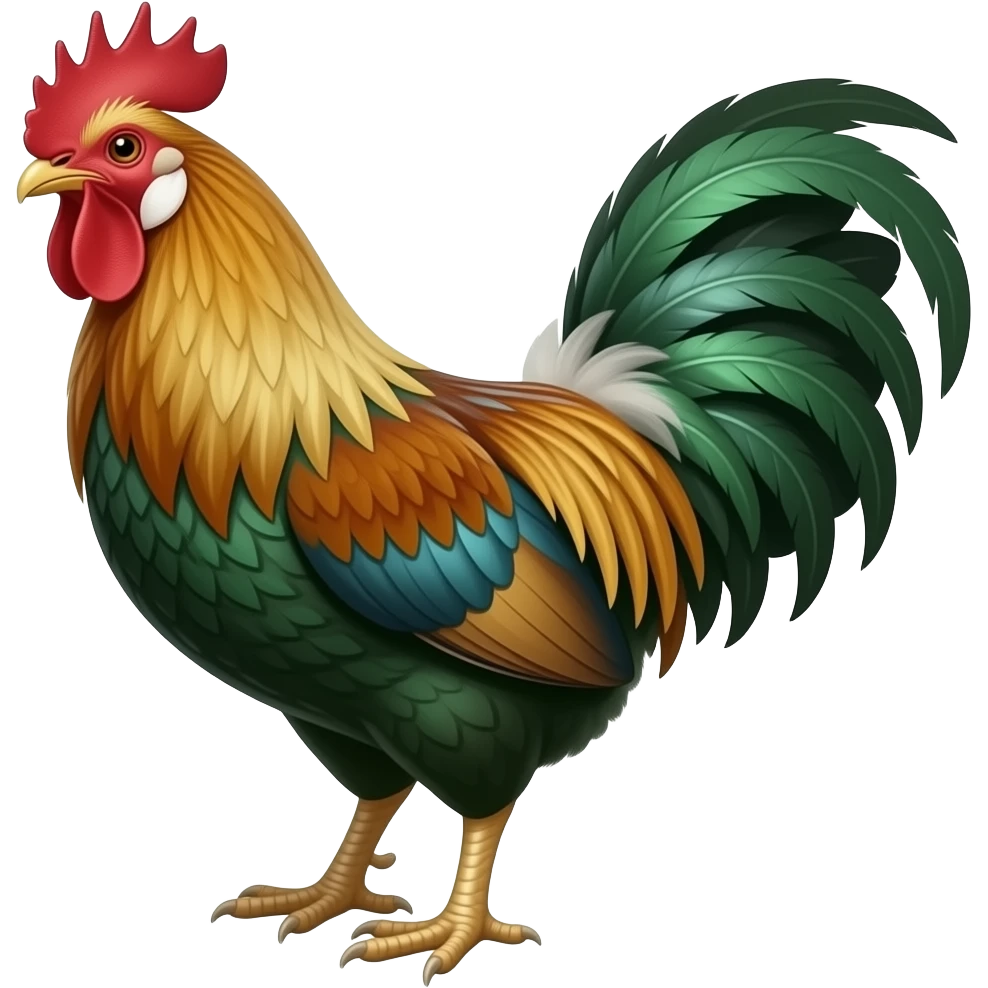 Green junglefowl emoji emoji