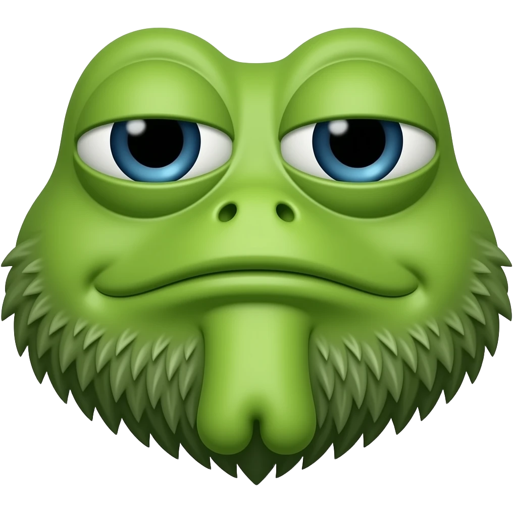 pepe the frog meme face replaced with a penis and balls green penis green tip realistic penis dick pepe meme penis going in his mouth blowjob sucking penis and balls in frame hairy balls stray pubes emoji