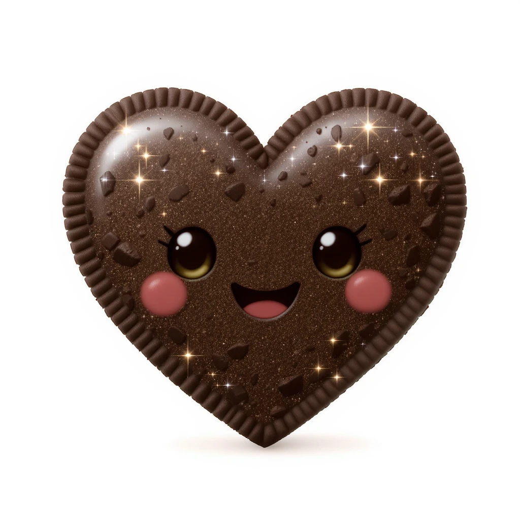 emo heart emoji, cute and shiny, no background emoji