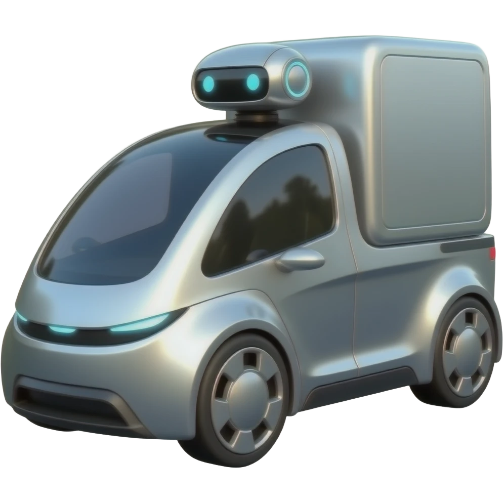 futuristic delivery car robot emoji