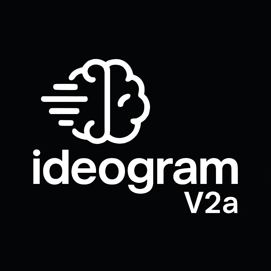 recreate this logo with text of "ideogram V2a", MAKE IT FIT IN SQAURE  emoji