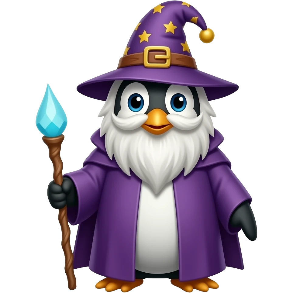Penguin Wizard emoji
