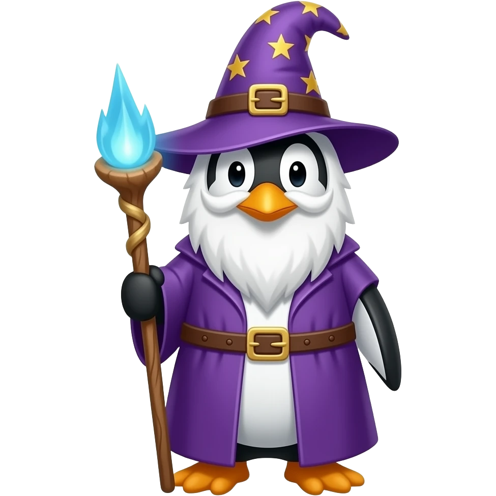 Penguin Wizard emoji